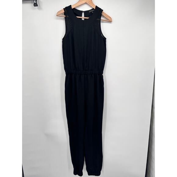 BANANA REPUBLIC Black Mesh Inset Jumpsuit // 0 - Picture 3 of 13